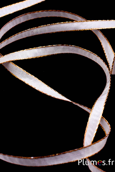 Lint - breedte 7 mm - creme-goud